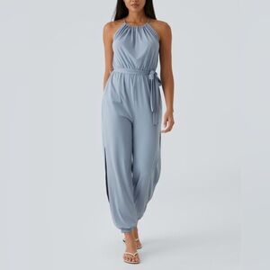 HALARA Light Blue Breezy Jumpsuit